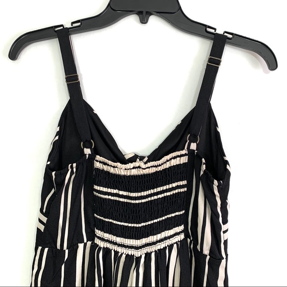 Xhilaration Women’s Black Striped Front Tie Midi Dress NWT - Picture 8 of 9